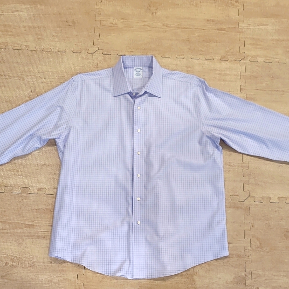 Brooks Brothers Light Purple Checkered Dress Shirt